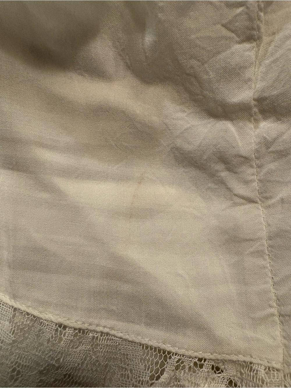 Free People Cream Sleeveless Lace-Trim Tunic - Picture 7 of 7